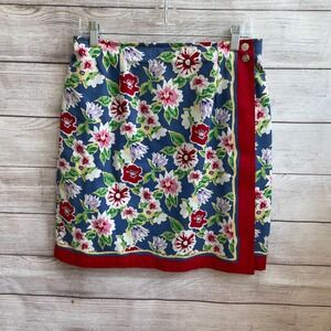 VINTAGE TALBOTS WRAP SKIRT IN BRIGHT FLORAL PRINT